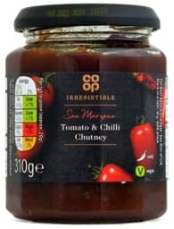 Zeige Details für Co-op Tomato & Chilli Chutney 310g Bild von Co-op Tomato & Chilli Chutney 310g