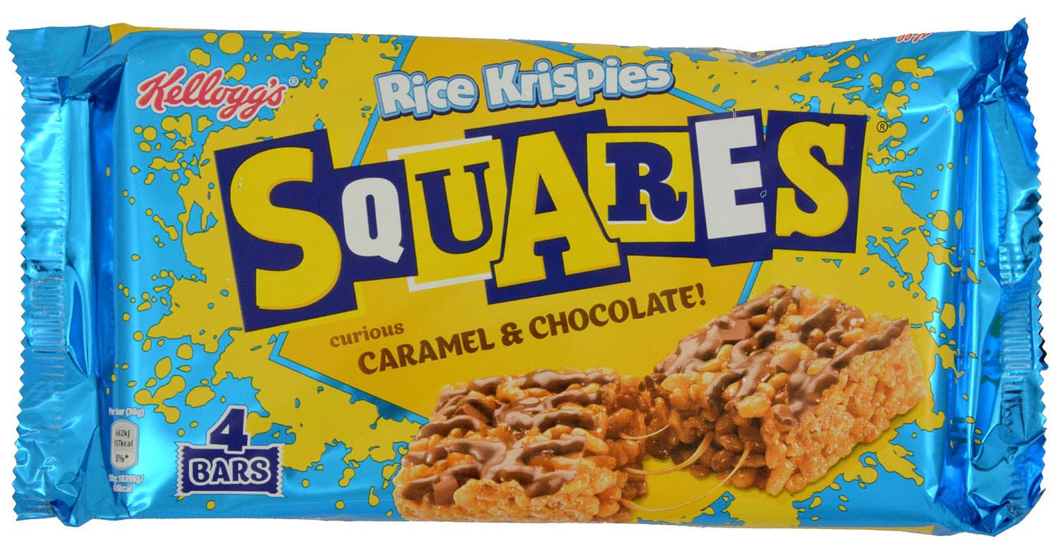 Picture of Kelloggs Rice Krispies Squares Caramel & Chocolate 4 x 36g