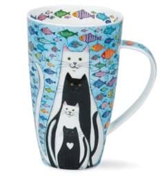 Zeige Details für Dunoon Henley Aqua Cats by Kate Mawdsley Bild von Dunoon Henley Aqua Cats by Kate Mawdsley