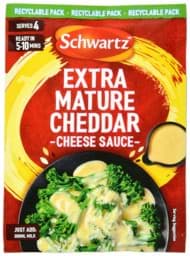 Zeige Details für Schwartz Extra Mature Cheddar Cheese Sauce Mix 30g Bild von Schwartz Extra Mature Cheddar Cheese Sauce Mix 30g