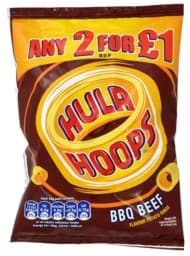 Picture of KP Hula Hoops BBQ Beef 34g Potato Snack
