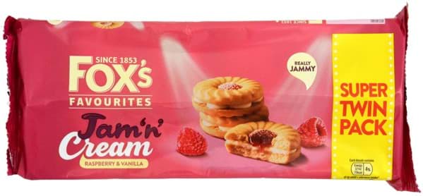 Bild von Foxs Jam'n'Cream Raspberry & Vanilla 2 x 150g