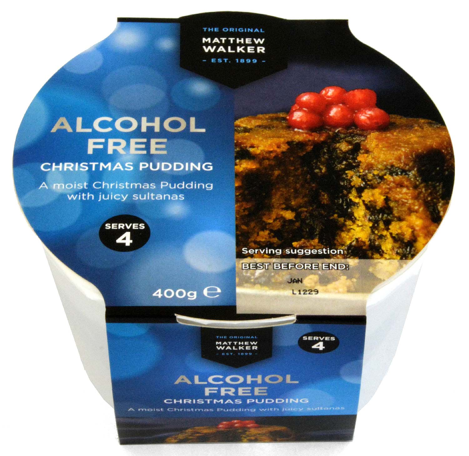 Picture of Matthew Walker Alcohol Free Christmas Pudding 400g BBE 01/24