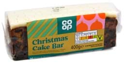 Picture of Co-op Christmas Cake Bar 400g BBE 31/01/24