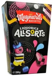 Zeige Details für Maynards Bassetts Liquorice Allsorts Box 350g Bild von Maynards Bassetts Liquorice Allsorts Box 350g