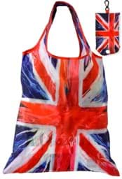 Zeige Details für Union Jack Spin Painting Faltbare Tragetasche Bild von Union Jack Spin Painting Faltbare Tragetasche