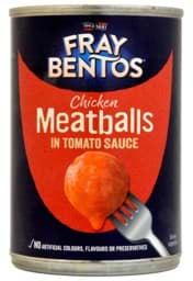 Zeige Details für Fray Bentos Chicken Meatballs in Tomato Sauce Bild von Fray Bentos Chicken Meatballs in Tomato Sauce