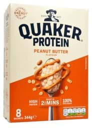 Zeige Details für Quaker Protein Peanut Butter Flavour 8 Sachets 344g Bild von Quaker Protein Peanut Butter Flavour 8 Sachets 344g