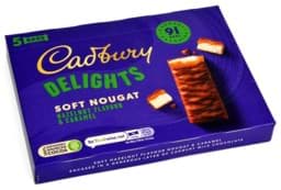 Zeige Details für Cadbury Delights Soft Nougat Hazelnut Flavour and Caramel 5 x 22g Bild von Cadbury Delights Soft Nougat Hazelnut Flavour and Caramel 5 x 22g