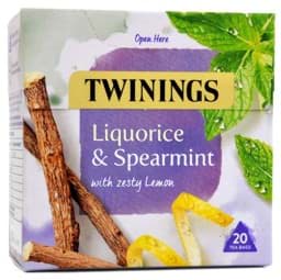 Zeige Details für Twinings Liquorice & Spearmint Infusion 20 Tea Bags - 40g Bild von Twinings Liquorice & Spearmint Infusion 20 Tea Bags - 40g