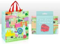 Zeige Details für London Map Shopping Bag Bild von London Map Shopping Bag