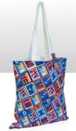 Zeige Details für London Stamps Cotton Tote Bag Bild von London Stamps Cotton Tote Bag