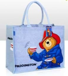 Zeige Details für Paddington Bear Teatime Jute Tote Bag Bild von Paddington Bear Teatime Jute Tote Bag