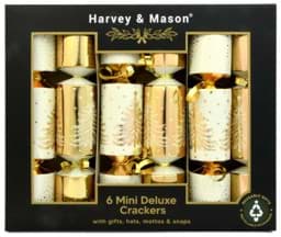 Zeige Details für Harvey & Mason 6 Mini Crackers Gold Tree Bild von Harvey & Mason 6 Mini Crackers Gold Tree