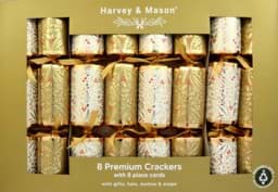 Zeige Details für Harvey & Mason 8 Premium Crackers Gold Foliage Bild von Harvey & Mason 8 Premium Crackers Gold Foliage