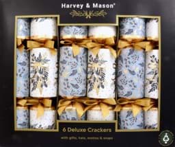 Zeige Details für Harvey & Mason 6 Deluxe Christmas Crackers Red & Gold Robin Bild von Harvey & Mason 6 Deluxe Christmas Crackers Red & Gold Robin