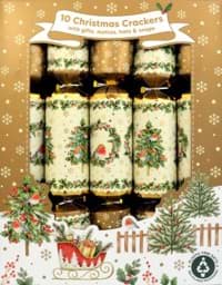 Zeige Details für 10 Family Christmas Crackers Robin & Wreath Bild von 10 Family Christmas Crackers Robin & Wreath