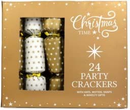 Zeige Details für 24 Party Christmas Crackers Gold Stars Bild von 24 Party Christmas Crackers Gold Stars