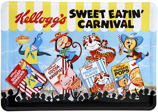 Picture of Metal Card Blechkarte ´Kellogg´s Sweet Eatin´ Carinval´