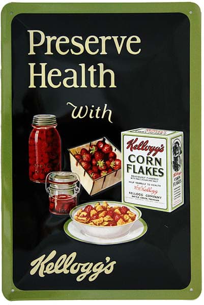 Picture of Metal Sign ´Preserve Health with Kellogg´s´