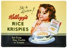 Zeige Details für Metal Sign ´Sh-h Listen! Kellogg´s Rice Krispies´ Bild von Metal Sign ´Sh-h Listen! Kellogg´s Rice Krispies´