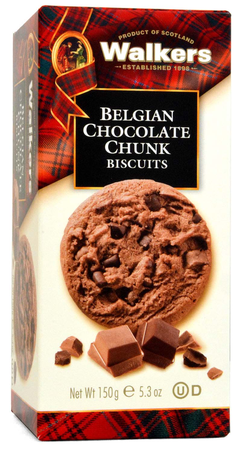 Picture of Walkers Belgian Chocolate Chunk Biscuits 150g