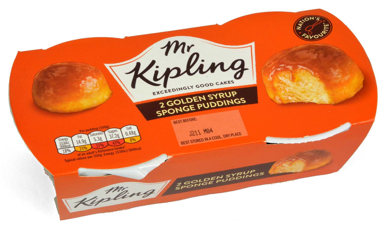 Picture of Mr. Kipling 2 Golden Syrup Sponge Puddings 190g