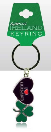 Picture of Ireland Keyring Heart & Clover