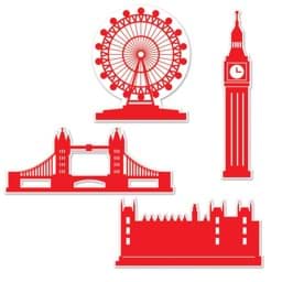 Picture of London Silhouettes Cutouts 4pcs.