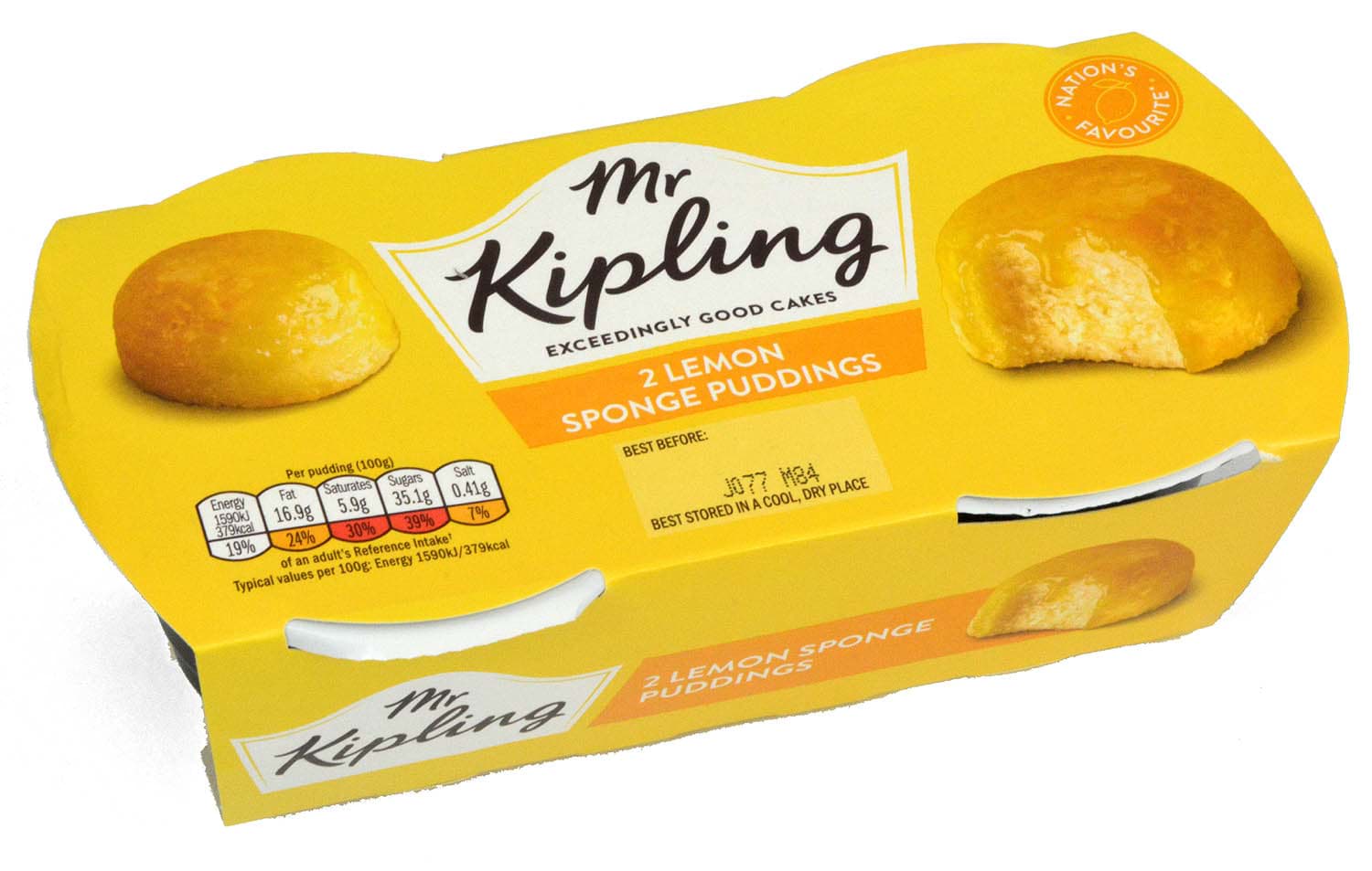 Picture of Mr. Kipling 2 Lemon Sponge Puddings 190g