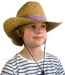 Zeige Details für Stetson aus Stroh mit Union Jack Hutband Bild von Stetson aus Stroh mit Union Jack Hutband
