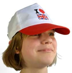 Zeige Details für Baseball Cap I Love Great Britain White Bild von Baseball Cap I Love Great Britain White