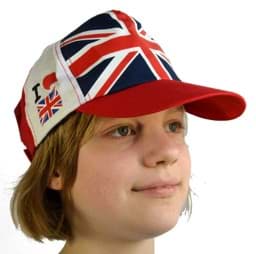 Zeige Details für Baseball Cap Union Jack Panel I Love Britain White-Red Bild von Baseball Cap Union Jack Panel I Love Britain White-Red