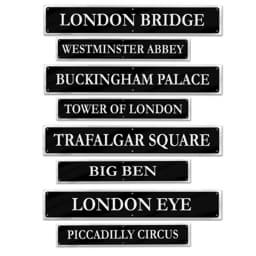 Picture of British Street Sign Cutouts, 4 double sided