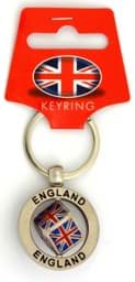 Zeige Details für Metall-Schlüsselanhänger mit Union Jack Würfel Bild von Metall-Schlüsselanhänger mit Union Jack Würfel