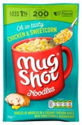Zeige Details für Mug Shot Chicken & Sweetcorn Noodles 54g Bild von Mug Shot Chicken & Sweetcorn Noodles 54g