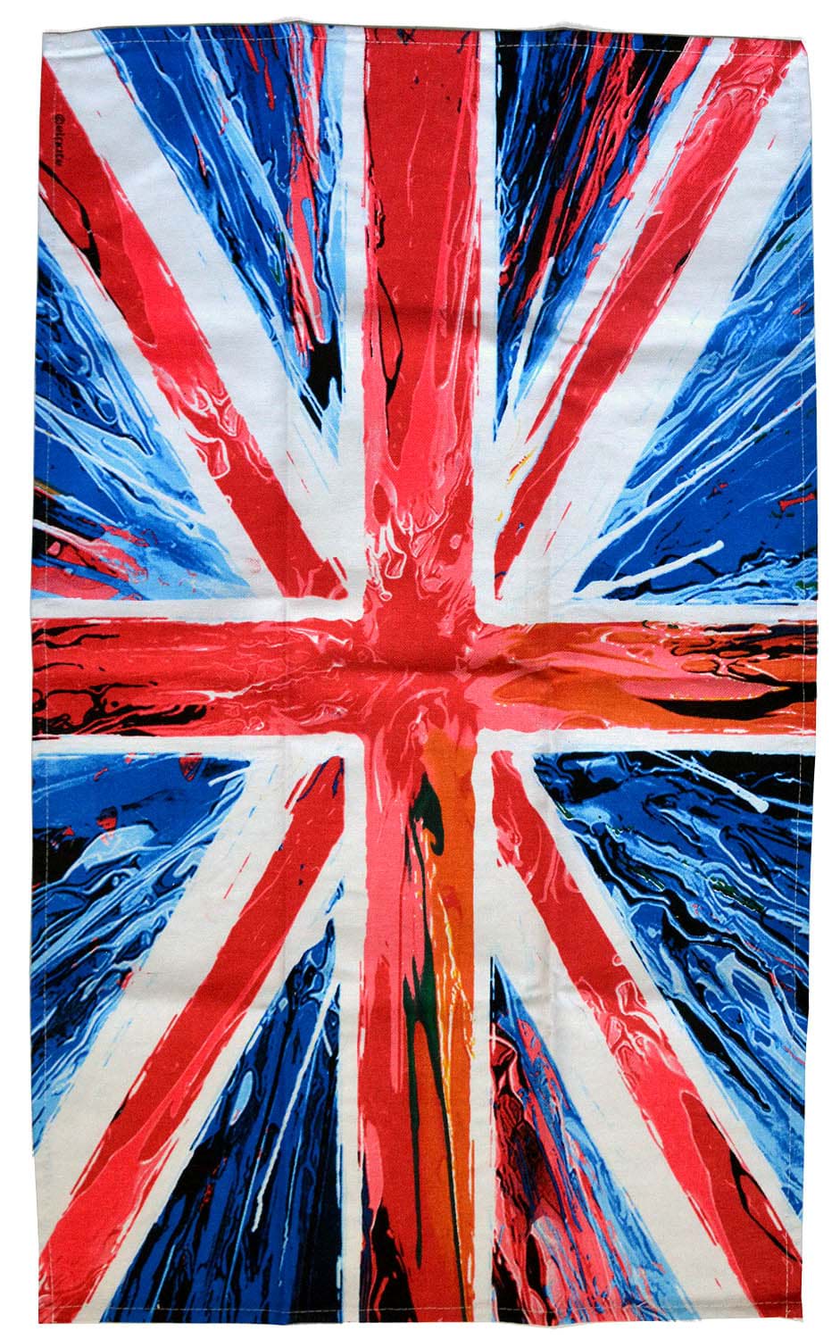 Picture of Union Jack Spin Painting Tea Towel 50 x 80 cm