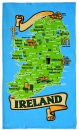 Zeige Details für Ireland Map Tea Towel 50cm x 80cm Bild von Ireland Map Tea Towel 50cm x 80cm