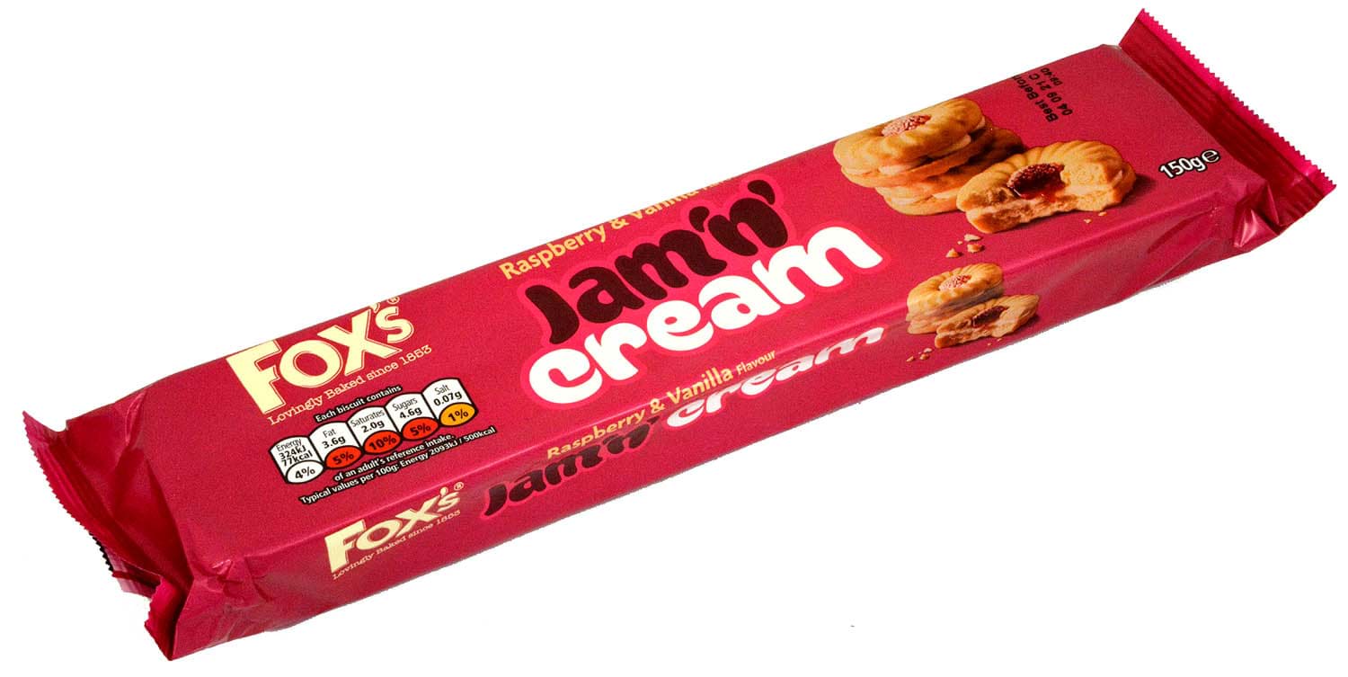 Picture of Foxs Jam'n'Cream Raspberry & Vanilla 150g