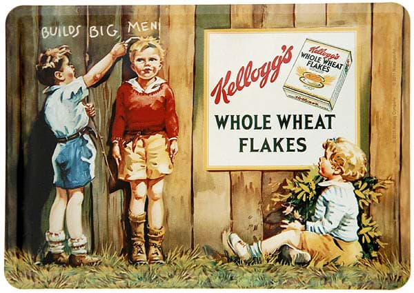 Bild von Metal Card Blechkarte ´Kellogg´s Builds Big Men´