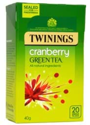 Bild von Twinings Green Tea Cranberry Grüntee 20 Beutel