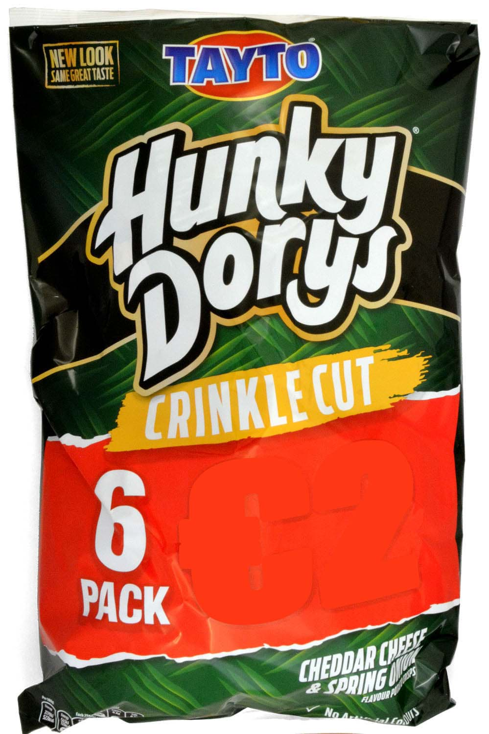 Bild von Tayto Hunky Dorys Cheddar Cheese & Spring Onion Crinkle Cut Crisps 6x25g