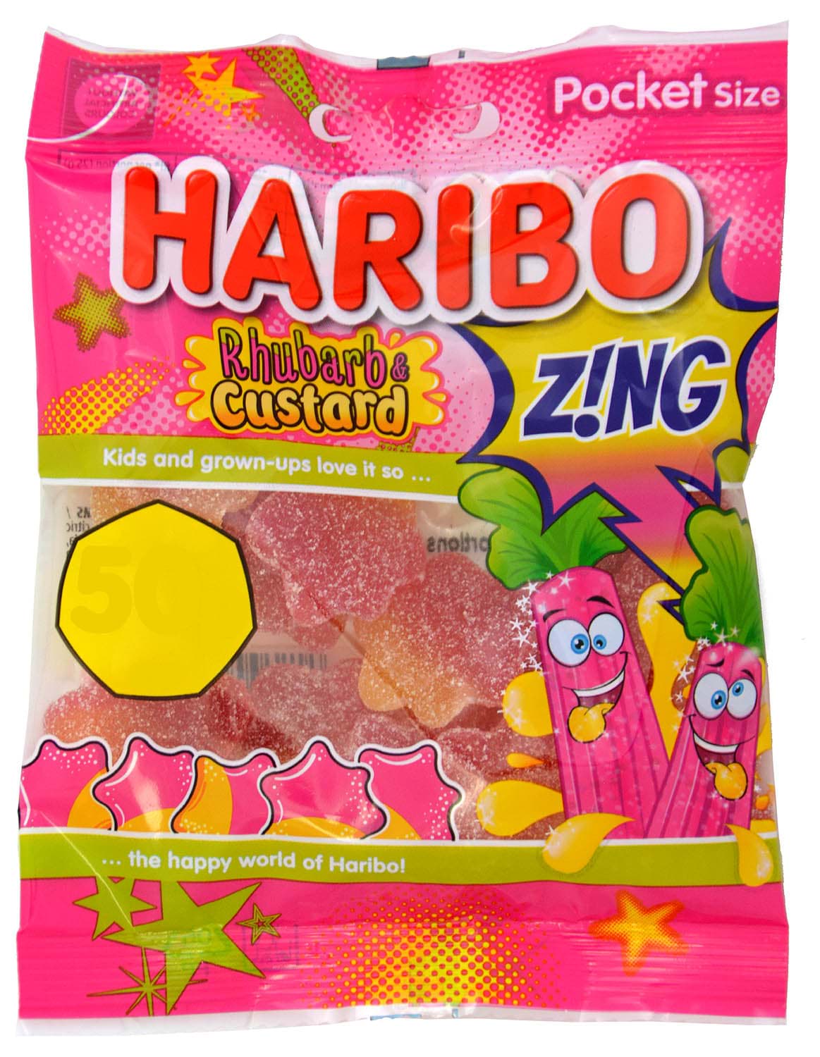 Bild von Haribo Fizzy Rhubarb & Custard Splats