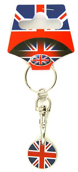Bild von Keyring Union Jack Trolley Token