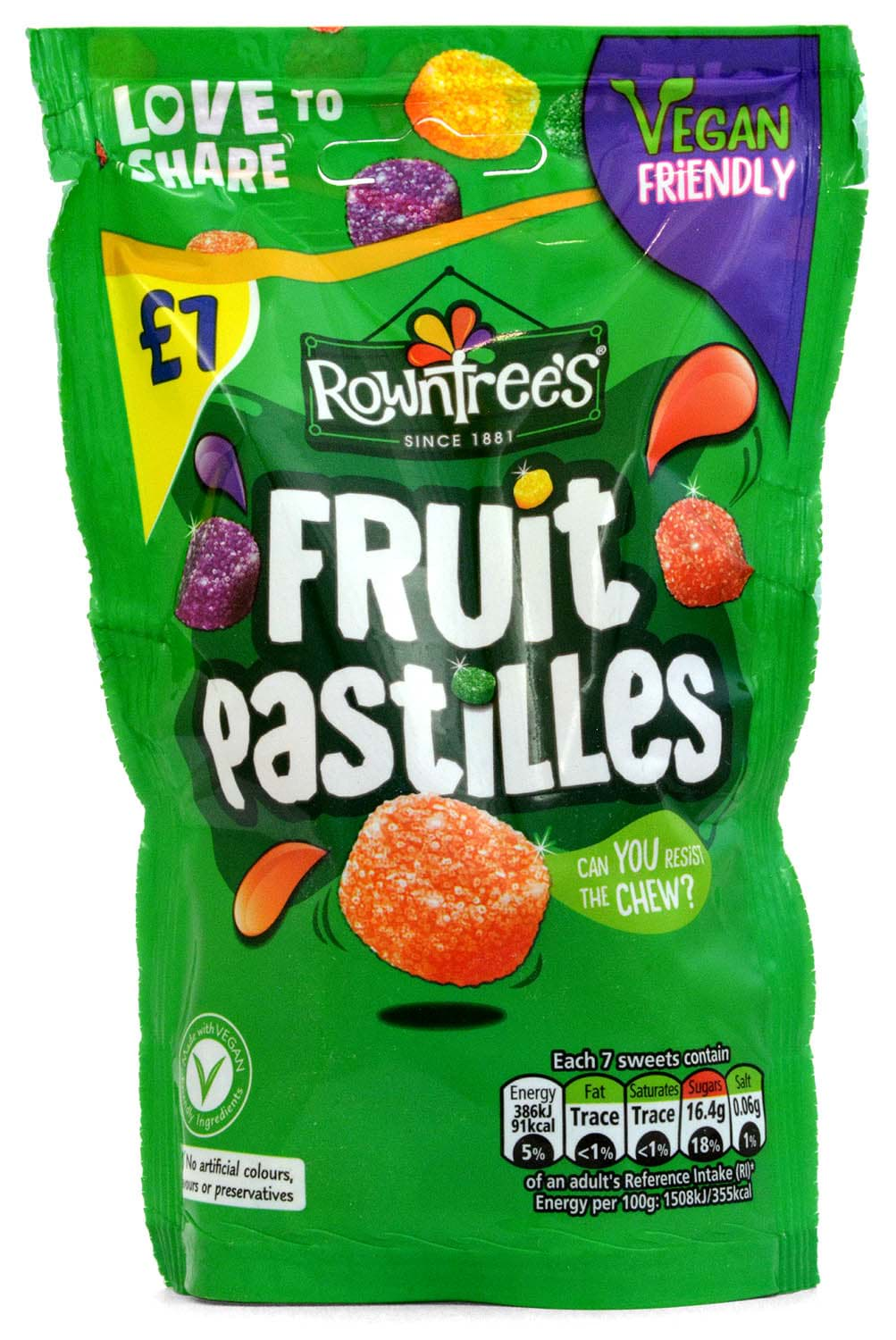 Bild von Rowntrees Fruit Pastilles Bag 114g