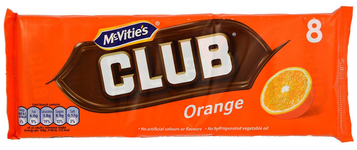 Bild von McVities Orange Club 8 Riegel