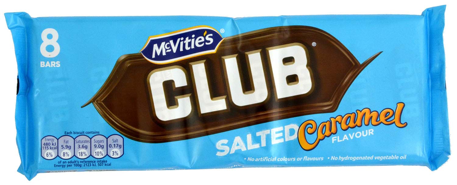 Bild von McVities Club Salted Caramel 8 Riegel 176g