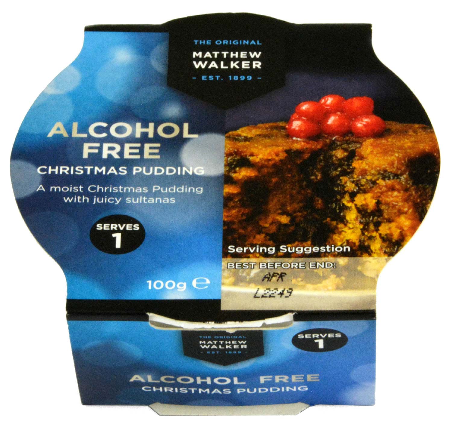 Picture of Matthew Walker Alcohol Free Christmas Pudding 100g