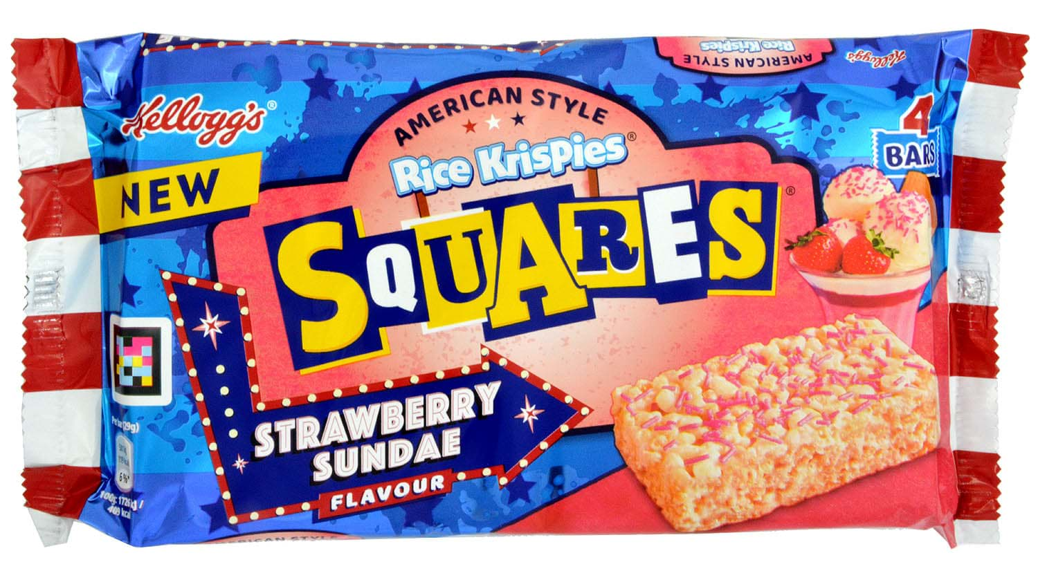 Bild von Kelloggs Rice Krispies Squares Strawberry Sundae 4 x 29g