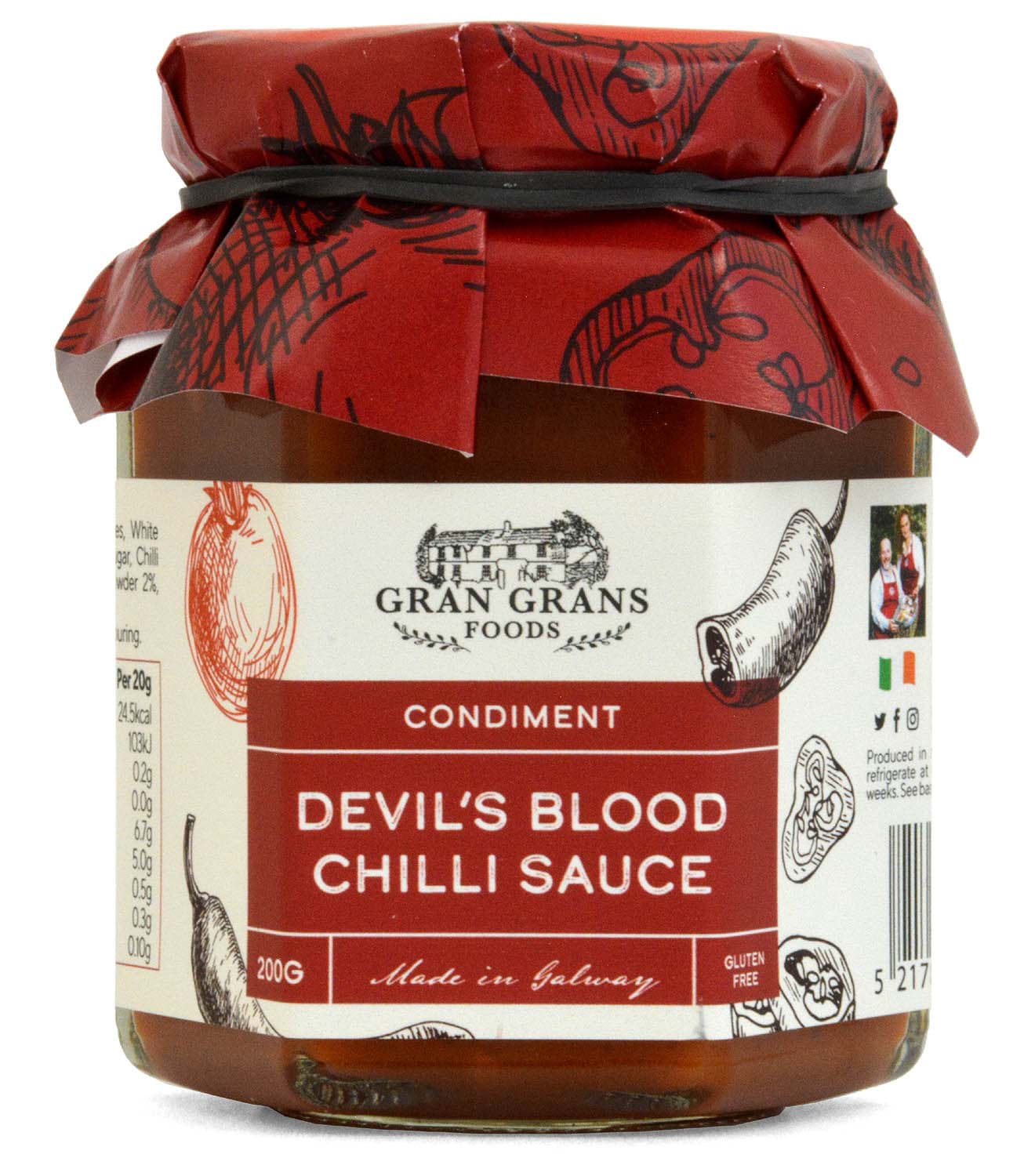 Picture of Gran Grans Foods Devils Blood Chilli Sauce 200g